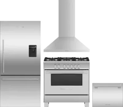4 Piece Package Includes Refrigerator, Range, Hood And Dishwasher